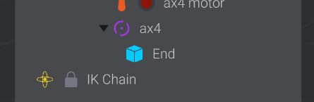 Screenshot: Locking on to an IK Target Position