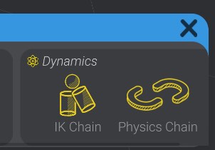 Screenshot: Setting up inverse kinematics
