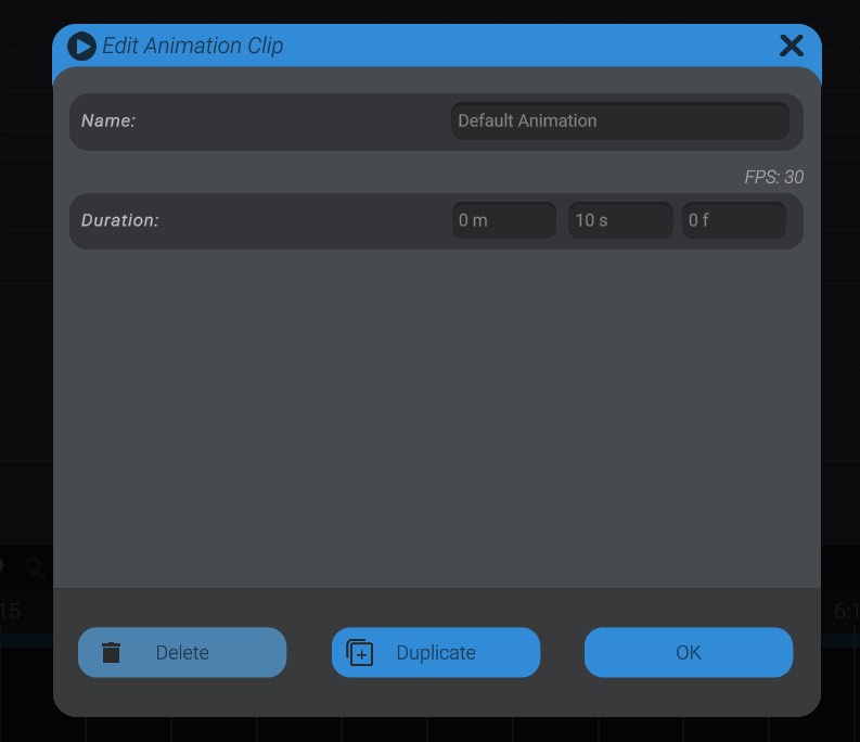 Screenshot: Animate view