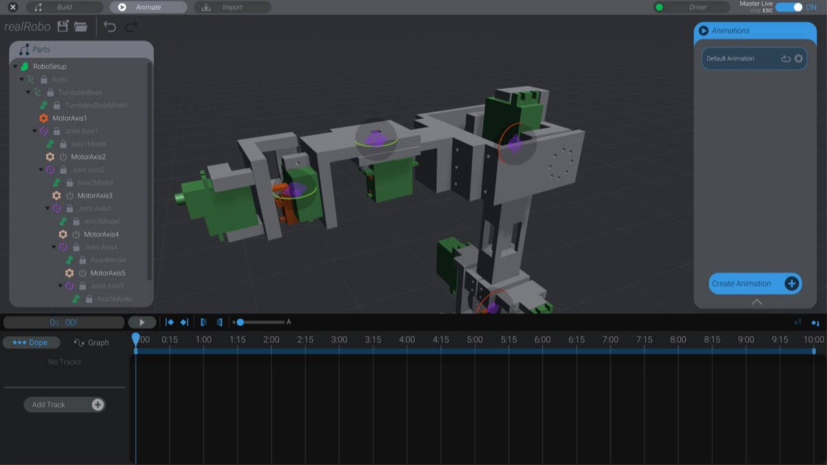 Screenshot: Creating keyframes