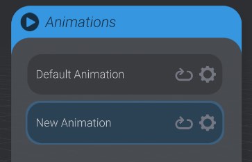 Screenshot: Editing and creating new animations