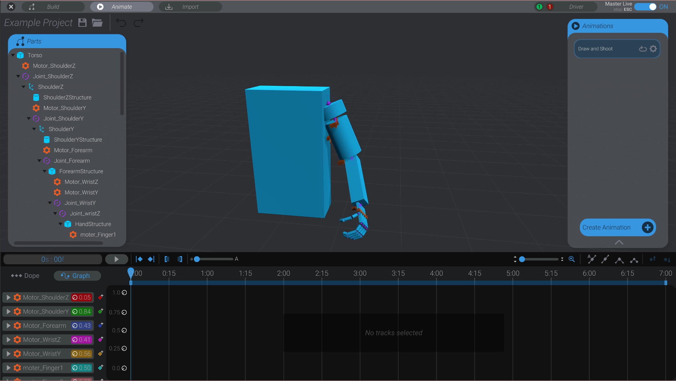 Screenshot: Showing and hiding graphs