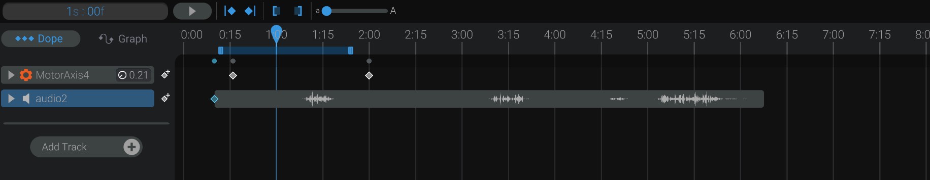 Screenshot: Adding audio