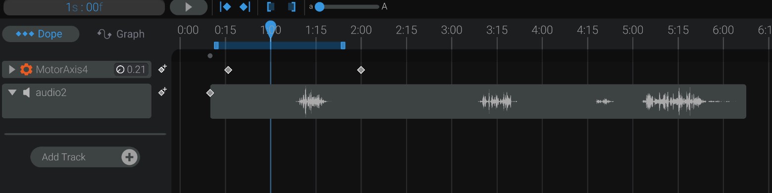 Screenshot: Adding audio