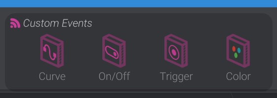 Screenshot: Creating custom events