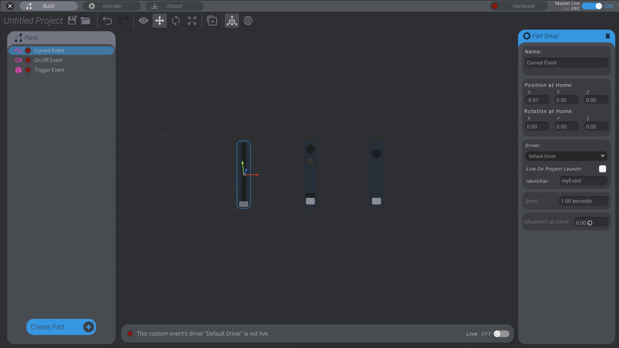 Event configuration content