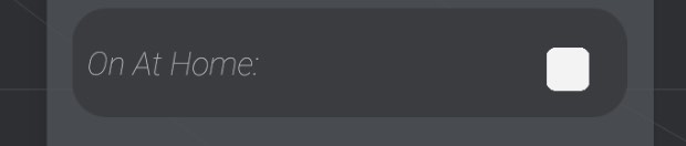 On Off Event home configuration