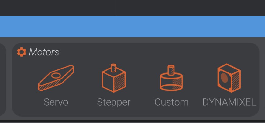 Screenshot: Creating a virtual DYNAMIXEL actuator in Bottango