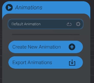Screenshot: Exporting Animations