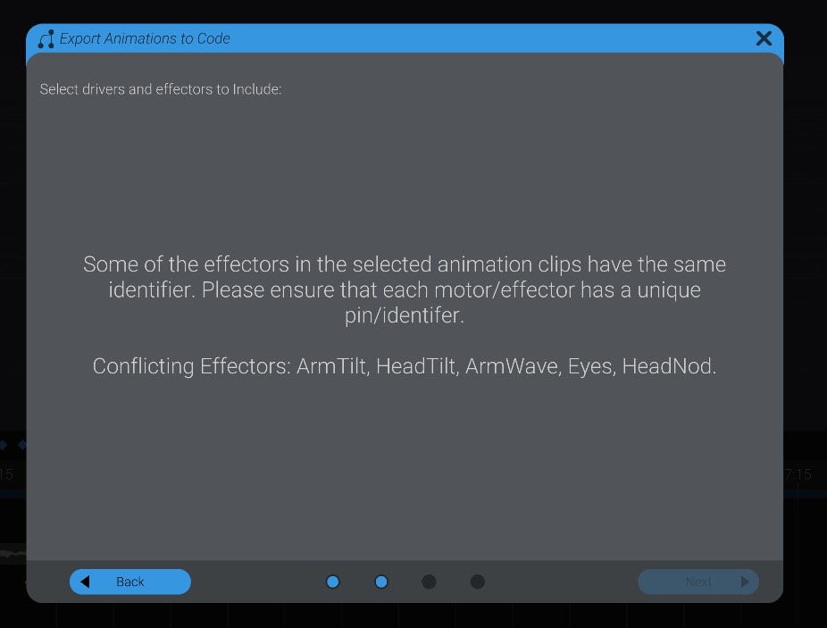 Screenshot: Included Drivers and Effectors