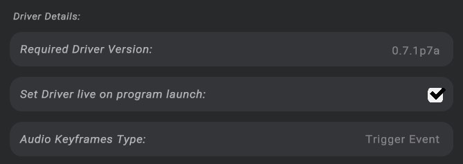 Screenshot: Advanced Driver Settings - Driver Details
