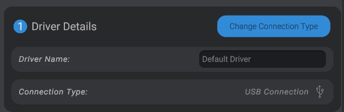 Screenshot: Configuring a driver