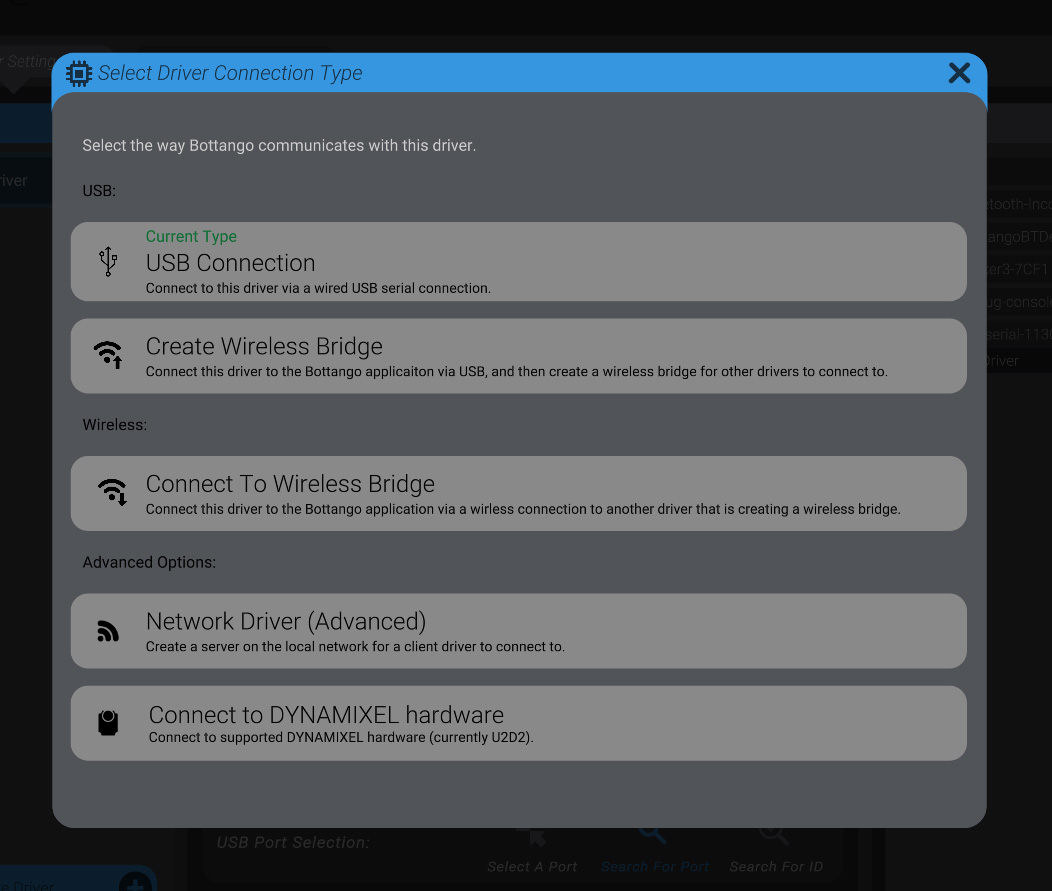 Screenshot: Using a Network Driver
