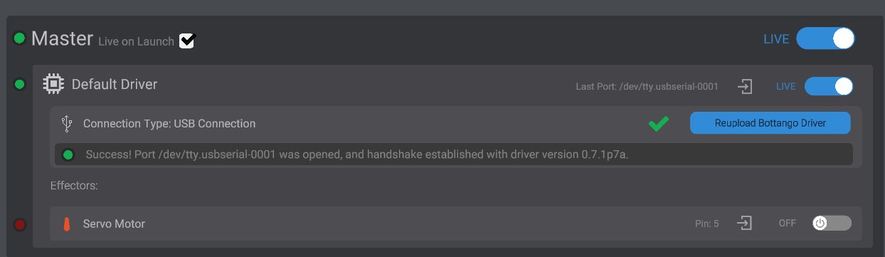 Screenshot: Hardware view - Status