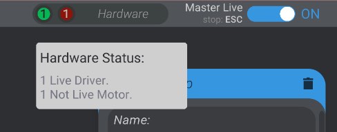 Screenshot: Hardware Status Indicators In the Top Menu