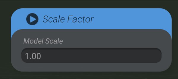 Screenshot: Model scale