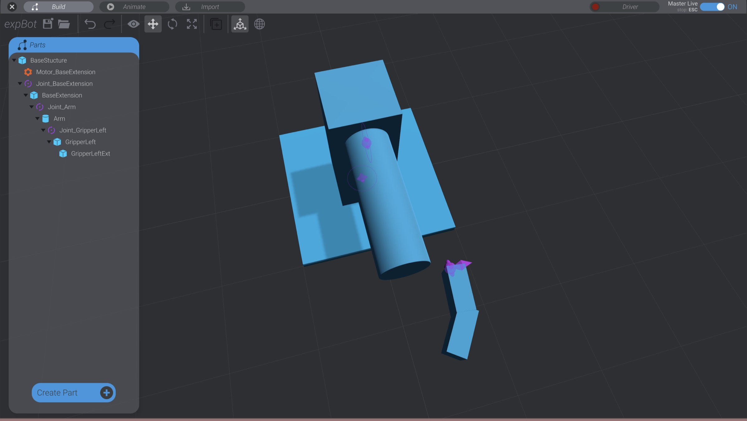 Screenshot: Create the gripper
