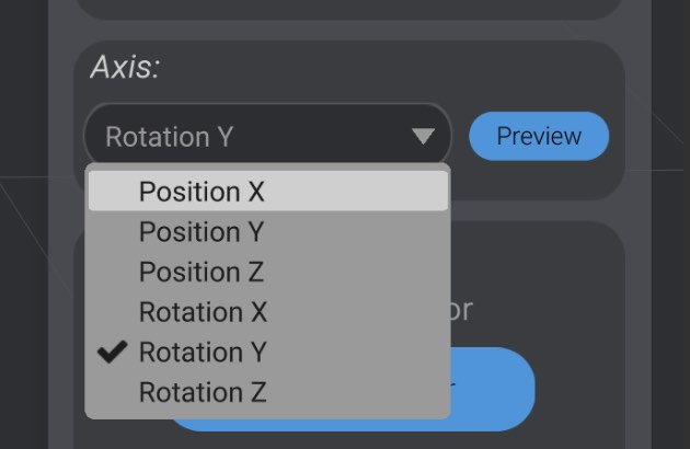 Screenshot: Joint Axis