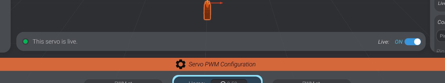 Screenshot: Servo Live and Status