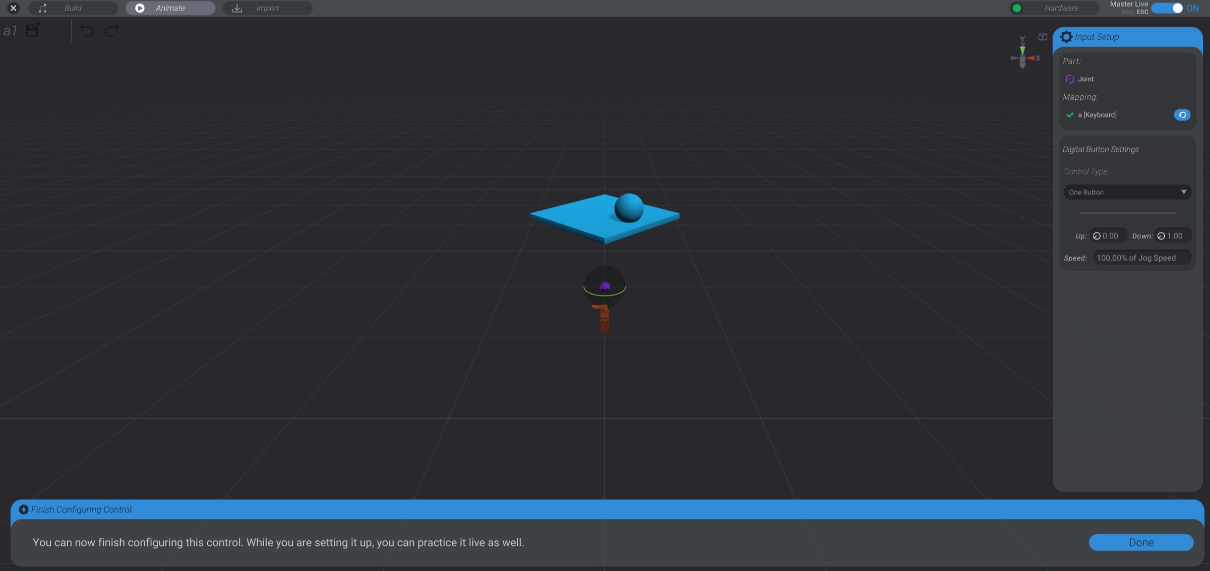 Screenshot: Detailed Control Settings