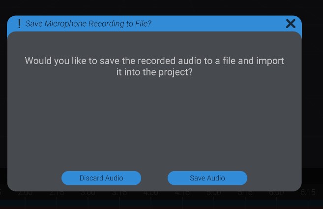 Screenshot: Using a Microphone for live Input Recording