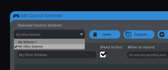 Screenshot: Using Multiple Control Schemes
