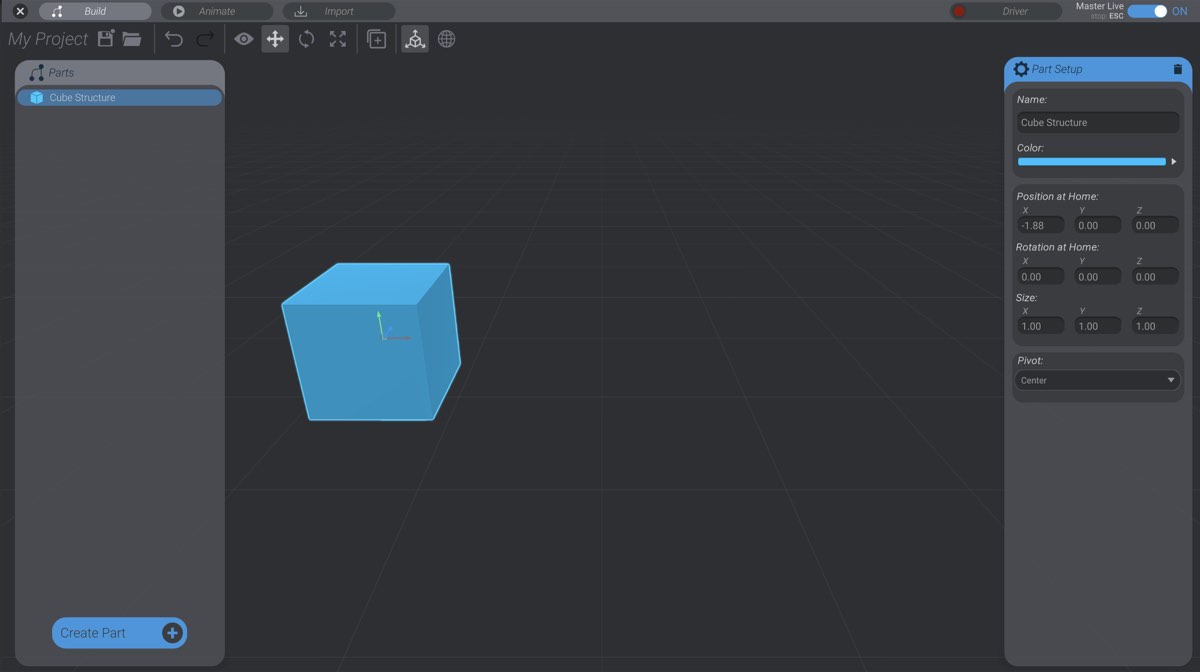 Screenshot: Selecting and Deselecting Parts