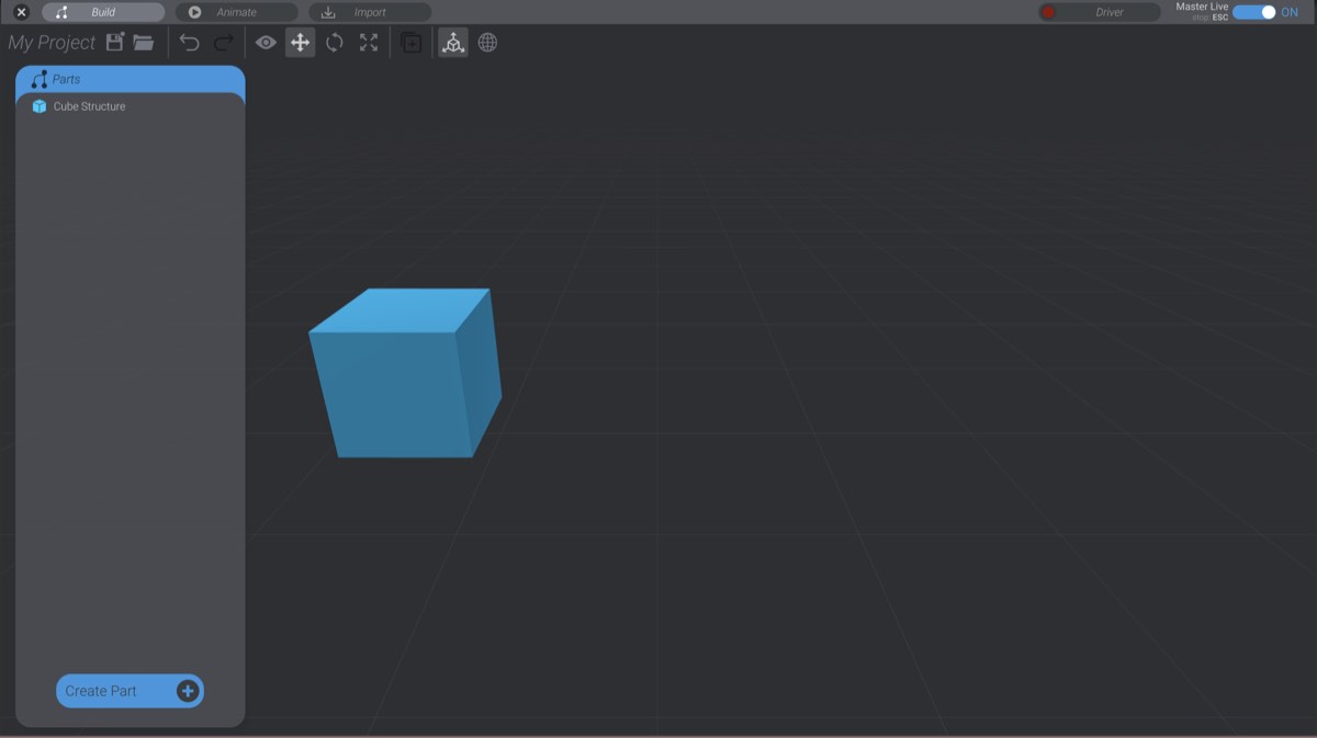 Screenshot: Selecting and Deselecting Parts