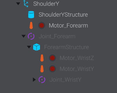 Screenshot: Setting up Parts