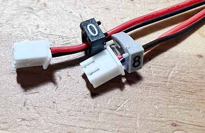 Speaker cables with labels